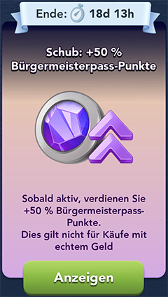 Schub+50 Prozent Start