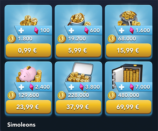 SimCash Angebote 02