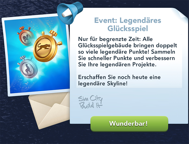 Legendäres Glücksspiel Info