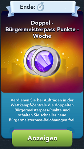 Doppel Bürgermeisterpass Punkte Woche Start