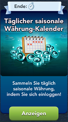 Täglicher saisonale Währung Kalender Start