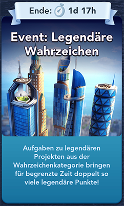 Event Legendäre Wahrzeichen Start