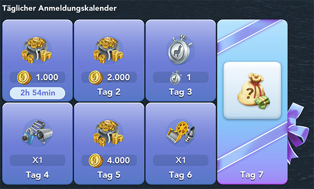 Täglicher Anmeldungskalender info