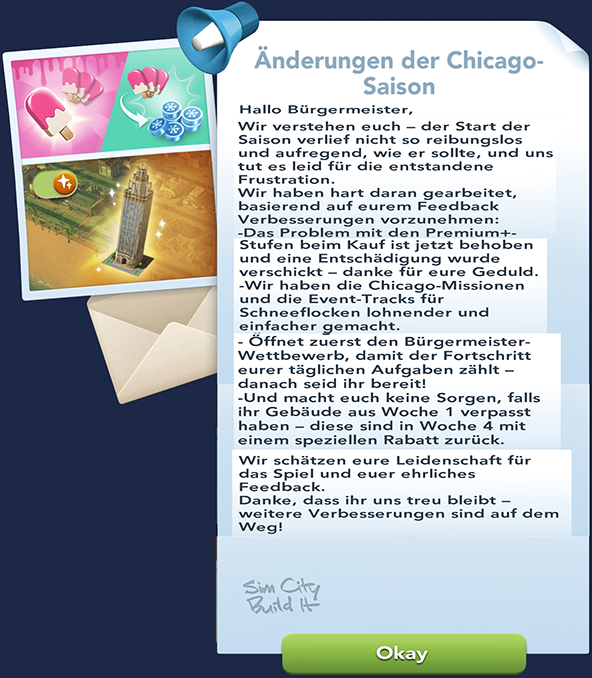 Änderungen der Chicago Saison Info