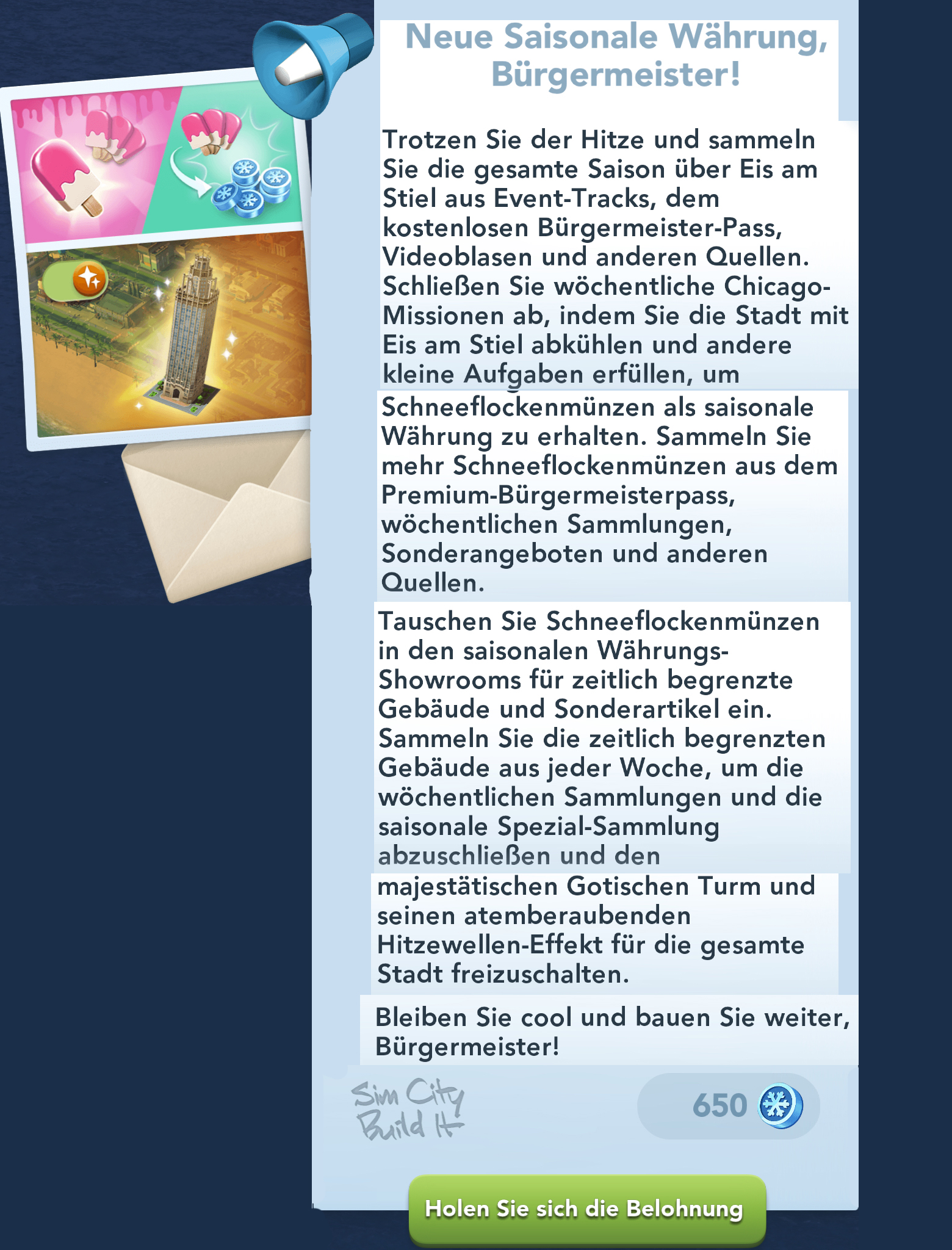 Saisonale Währung Info