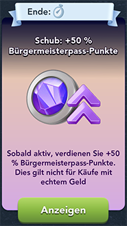Schub+50p Bürgermeisterpass Punkte Start