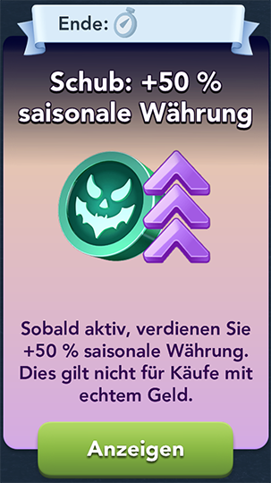Schub+50p saisonale Währung Start