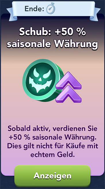 Schub+50psaisonale Währung Start