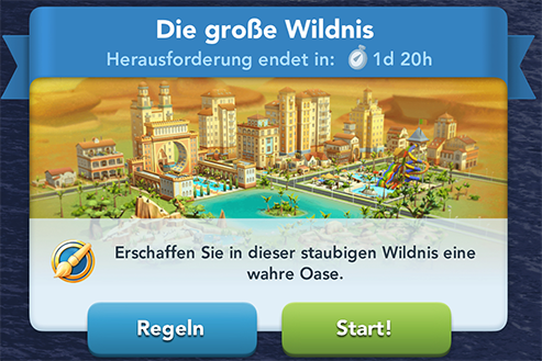 Die große Wildnis Herausforderung Info
