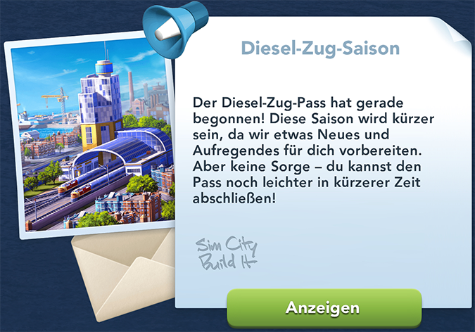 Diesel Zug Pass Info